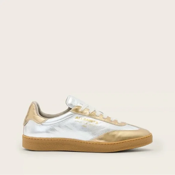 All Saints Silver and Gold Sneakers